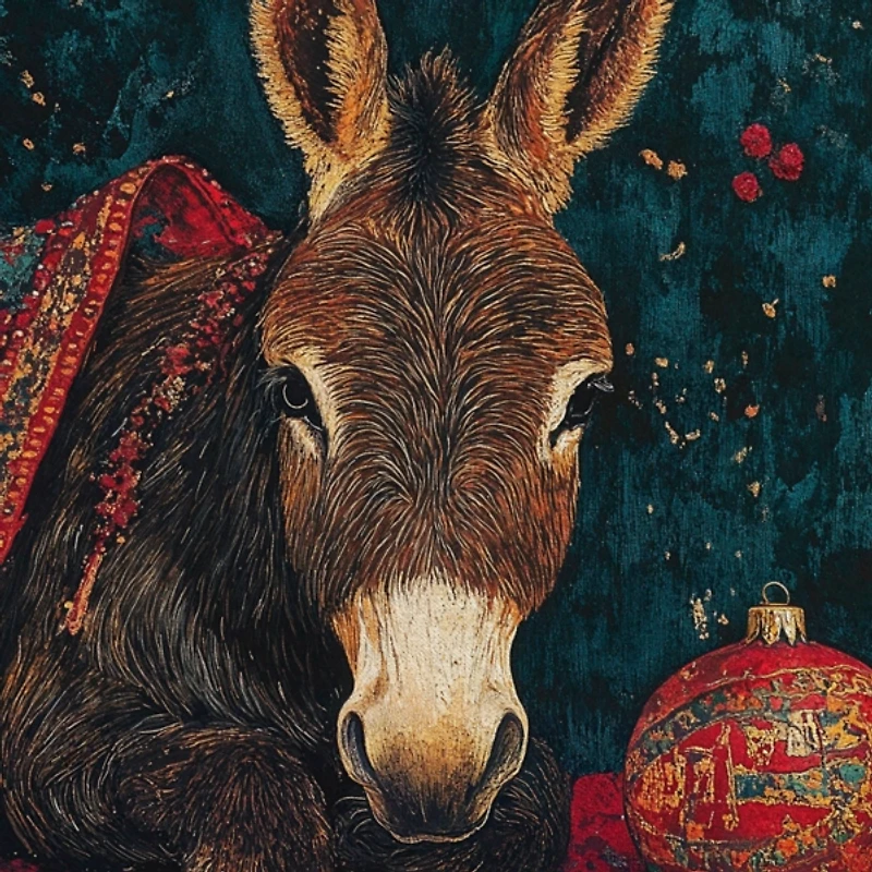 Bethlehem's Humble Hero Christmas Canvas Art Print