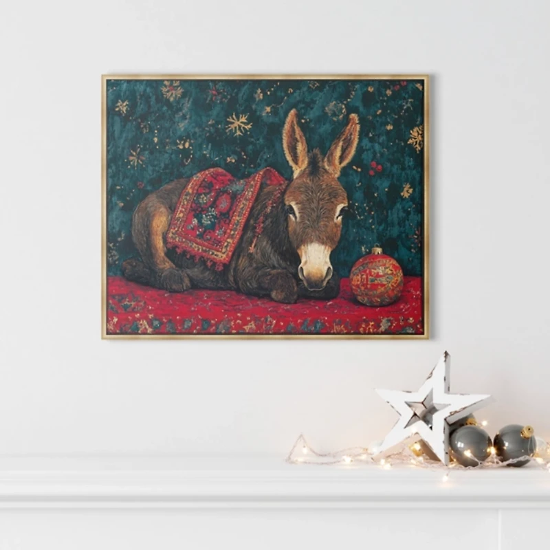 Bethlehem's Humble Hero Christmas Canvas Art Print