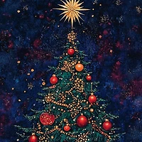 Homestead Christmas Tree Canvas Art Print