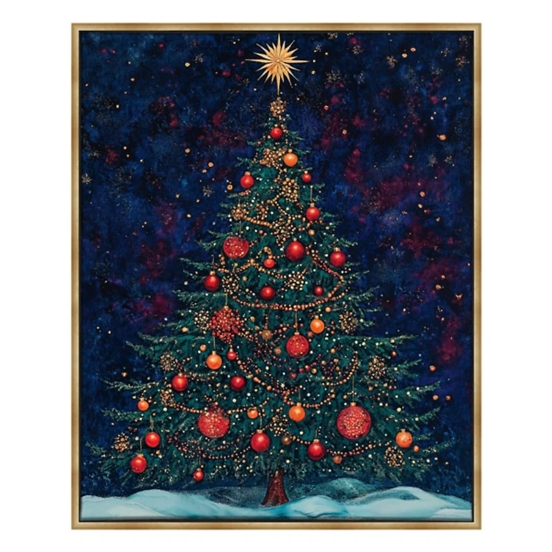Homestead Christmas Tree Canvas Art Print