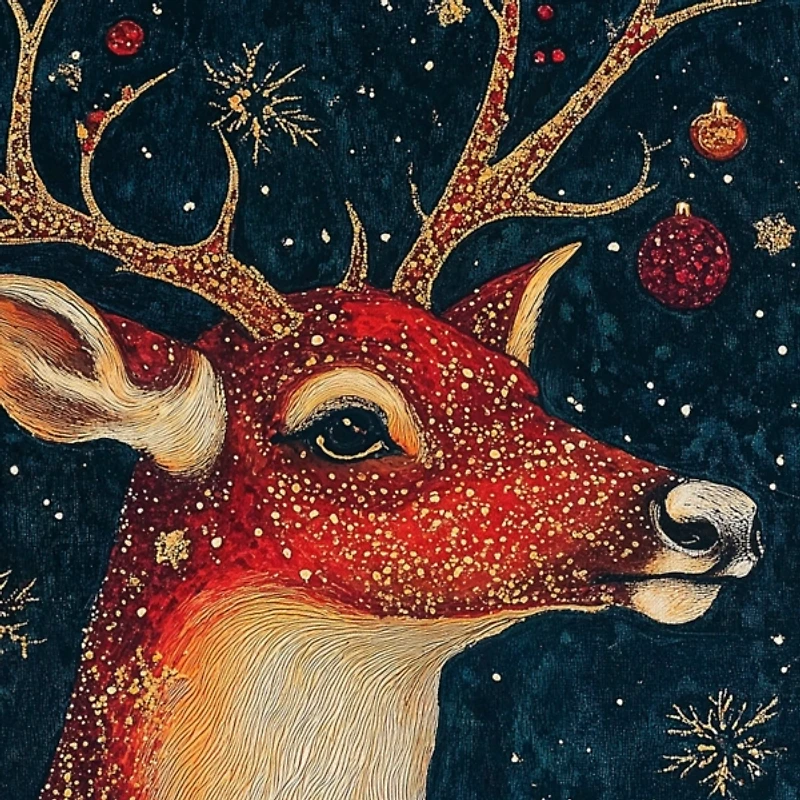 Sagebrush Dasher Christmas Canvas Art Print