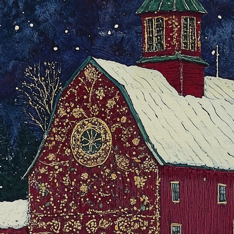 Christmas on the Homestead Canvas Art Print