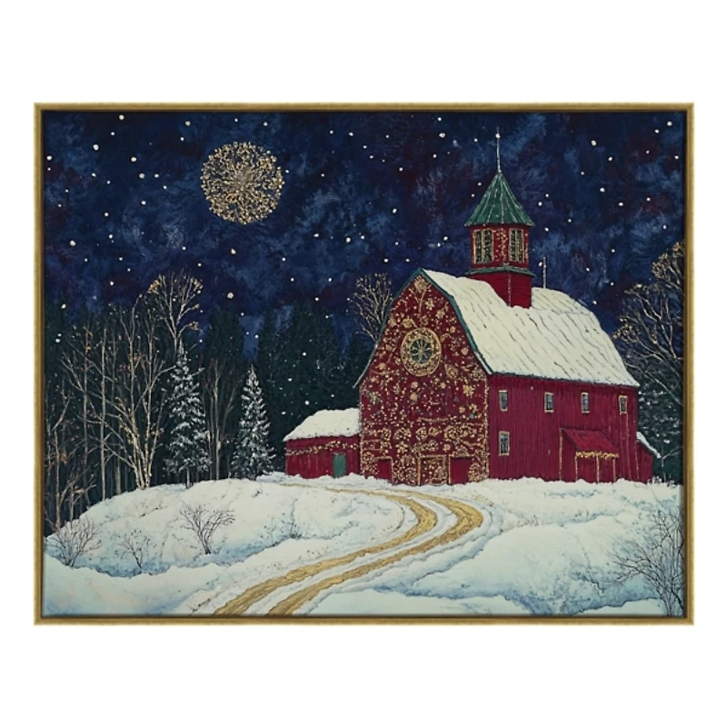 Christmas on the Homestead Canvas Art Print