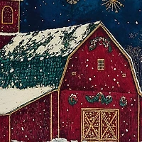 Santa's Western Workshop Canvas Art Print