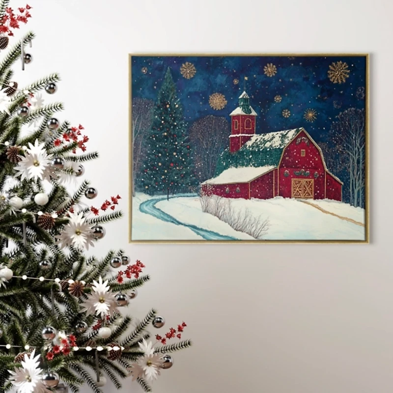 Santa's Western Workshop Canvas Art Print