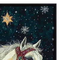 Saddle Up St. Nick Christmas Canvas Art Print