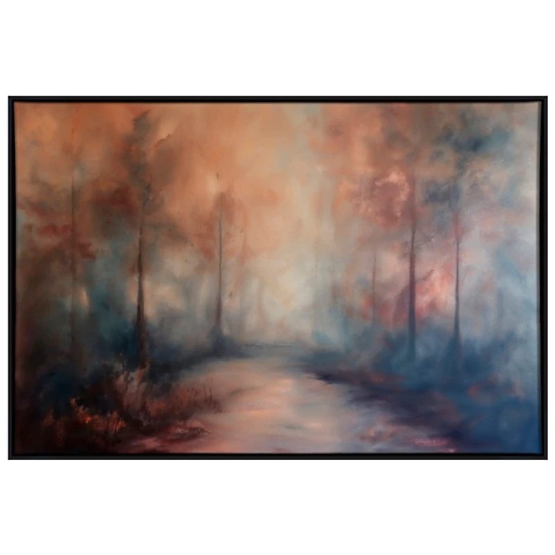 Twilight Rust Framed Canvas Art Print