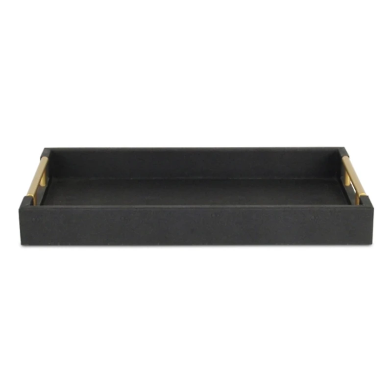 Faux Leather Black Tray