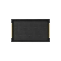 Faux Leather Black Tray