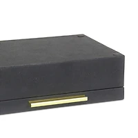 Black Faux Shagreen Decorative Boxes, Set of 2