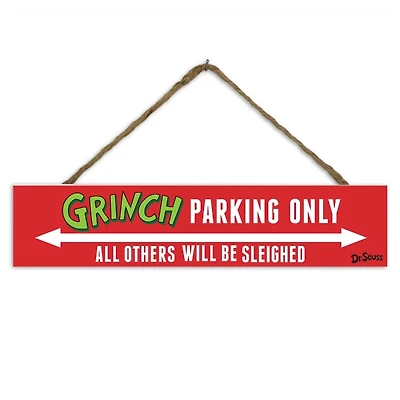 Grinch Parking Only Hanging Wall Plaque