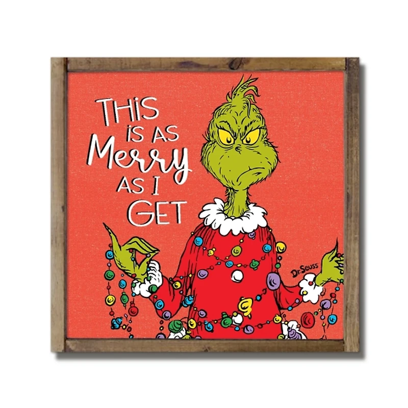 As Merry As I Get Grinch Wall Plaque