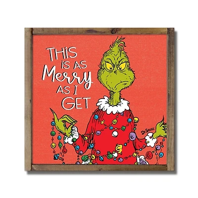 As Merry As I Get Grinch Wall Plaque