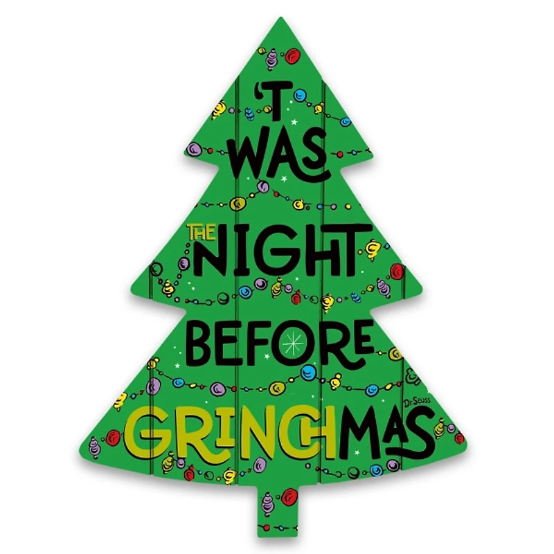 Night Before Grinchmas Tree Wall Plaque