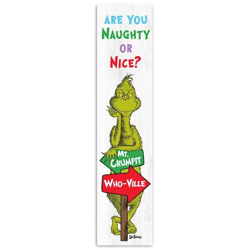 Naughty or Nice The Grinch Porch Board
