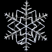 White LED Snowflake Window Silhouette
