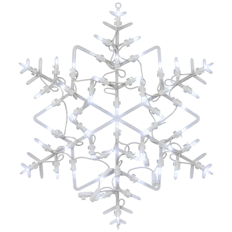 White LED Snowflake Window Silhouette