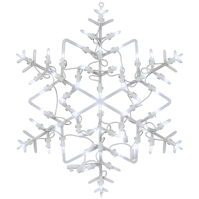 White LED Snowflake Window Silhouette