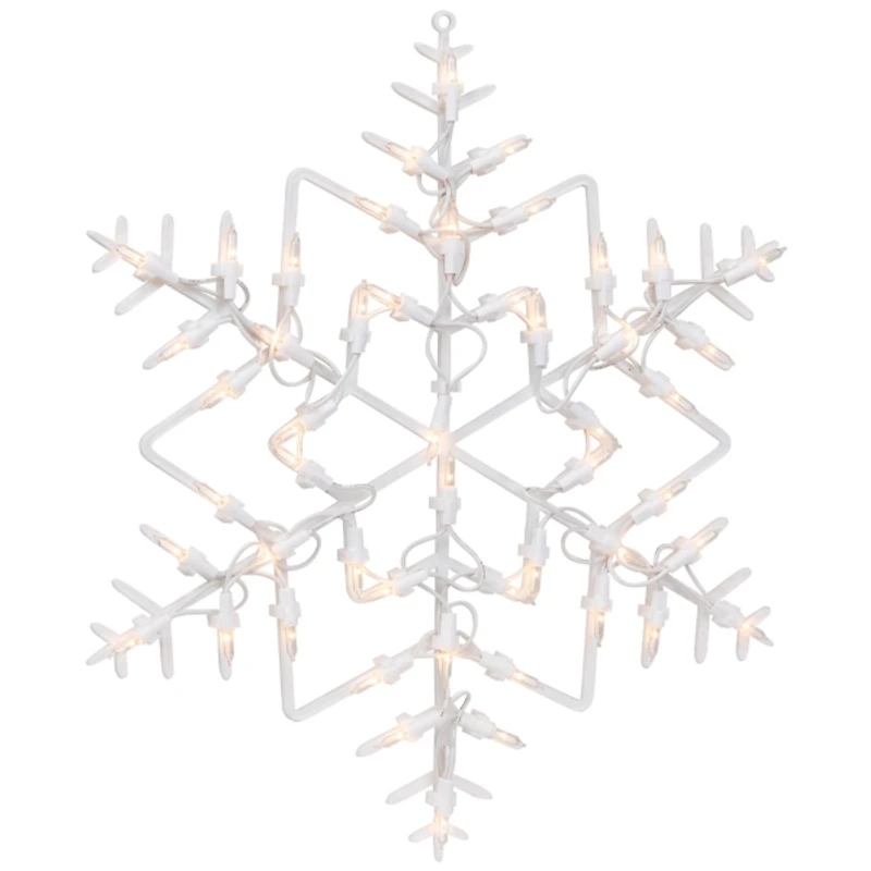 Pre-Lit White Snowflake I Decoration
