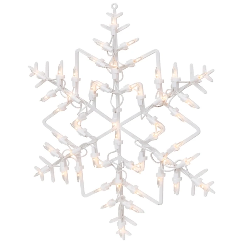 Pre-Lit White Snowflake I Decoration