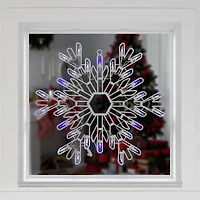 LED White and Blue Snowflake Decoration, 16 in.