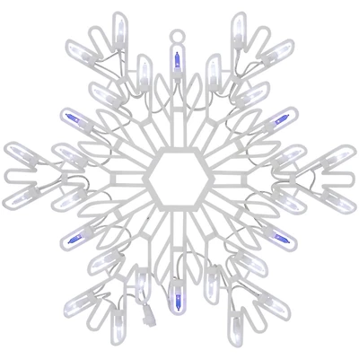 LED White and Blue Snowflake Decoration, 16 in.