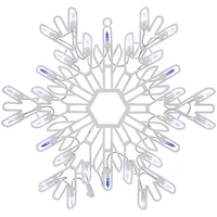 LED White and Blue Snowflake Decoration, 16 in.