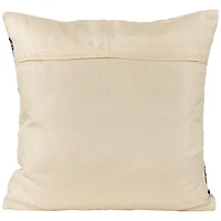 Black and Cream Textured Indoor/Outdoor Pillow