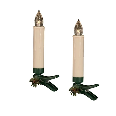LED Clip-On Taper Candles, Set of 24