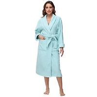 Women's Aqua Cotton Terry Robe, L/XL
