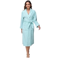 Women's Aqua Cotton Terry Robe, L/XL