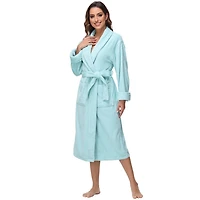 Women's Aqua Cotton Terry Robe, L/XL