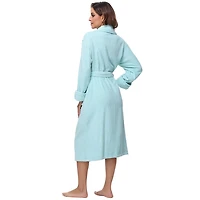 Women's Aqua Cotton Terry Robe, L/XL