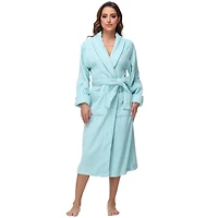 Women's Aqua Cotton Terry Robe, L/XL