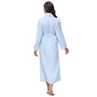 Women's Blue Waffle Knit Robe, S/M
