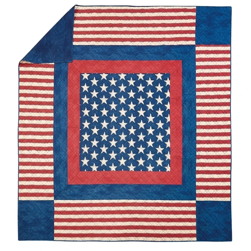 Americana Patch 3-pc. Full/Queen Quilt Set