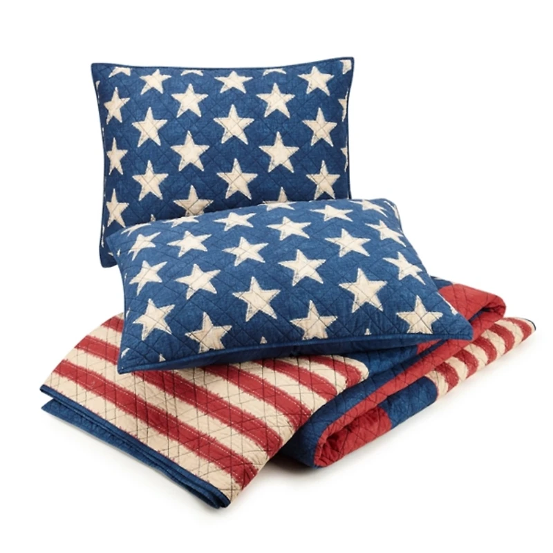 Americana Patch 3-pc. Full/Queen Quilt Set