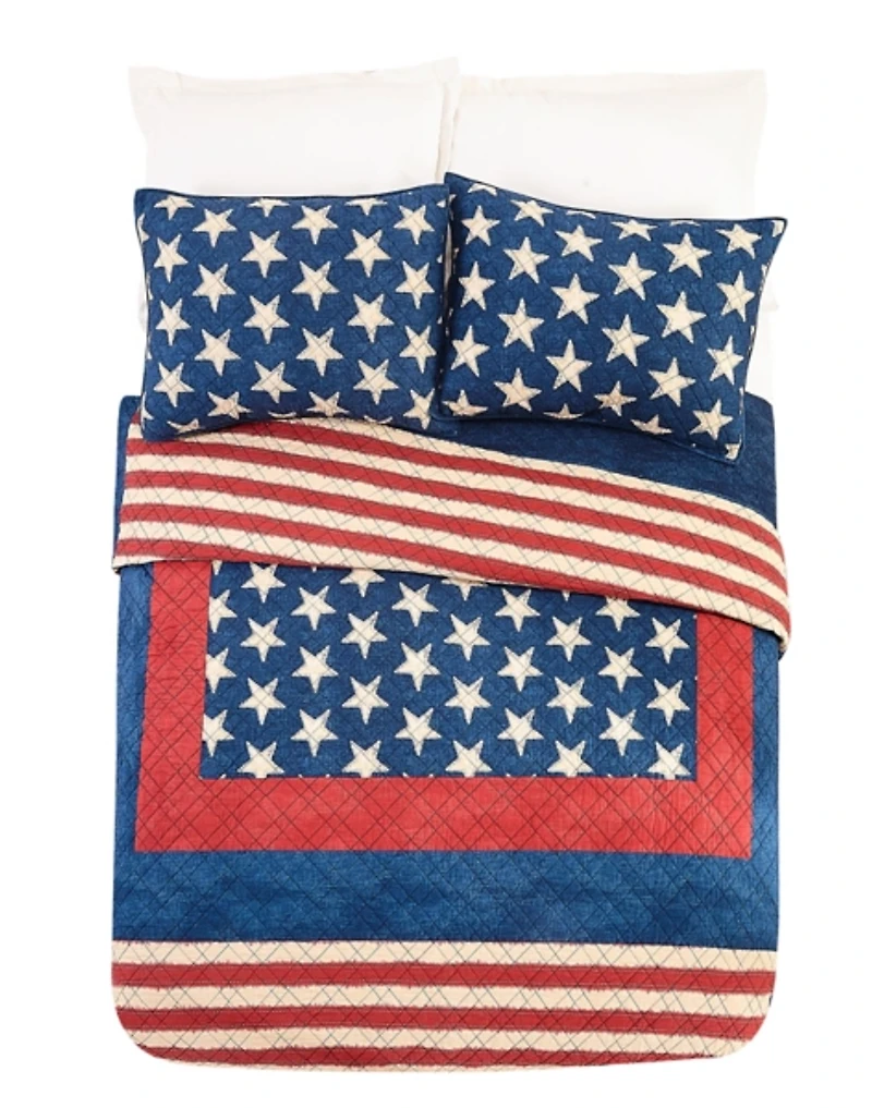 Americana Patch 3-pc. King Quilt Set