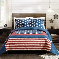 Americana Patch 3-pc. King Quilt Set