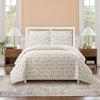 Floral Wallpaper 3-pc. Full/Queen Quilt Set