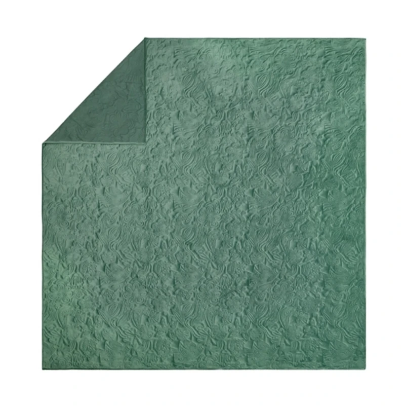 Green Secret Garden 3-pc. King Quilt Set