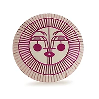 Round Pink Sunshine Face Pillow