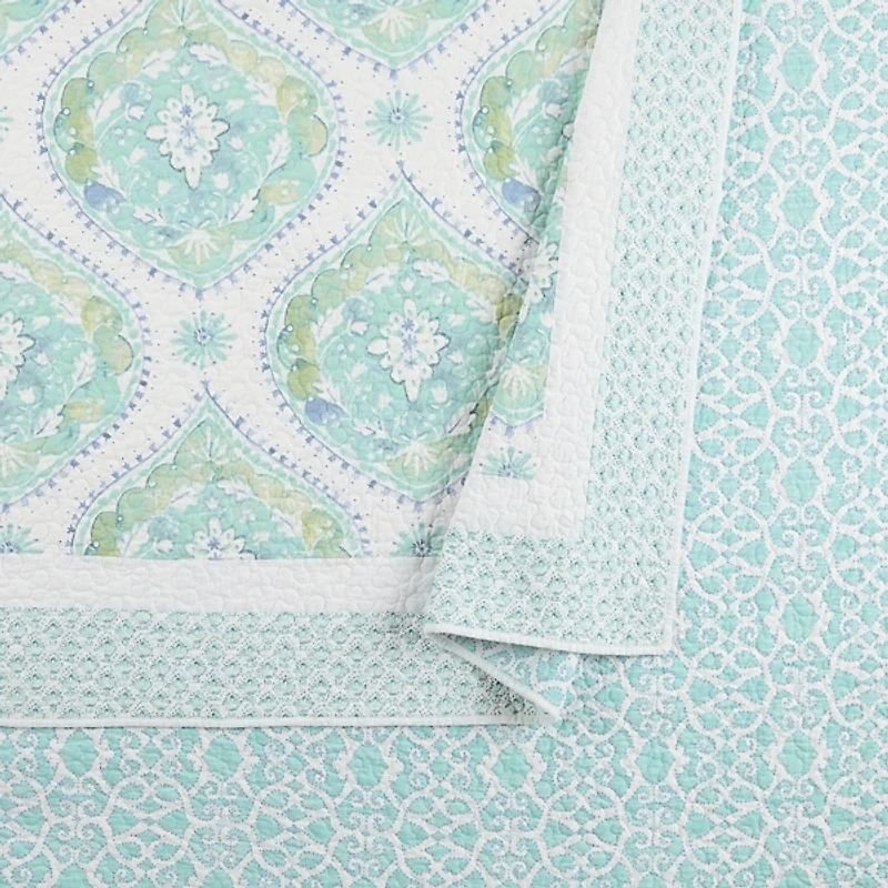 Blue Bohemian Breeze 3-pc. King Quilt Set