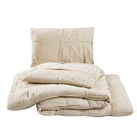 Tan Riley Pleated 3-pc. Full/Queen Comforter Set