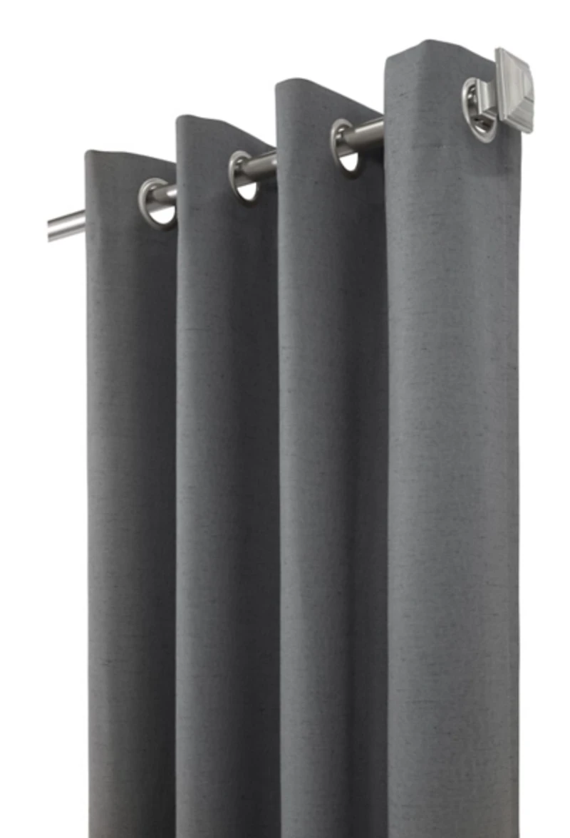 Gray Ventura Grommet Curtain Panel Set, 63 in.