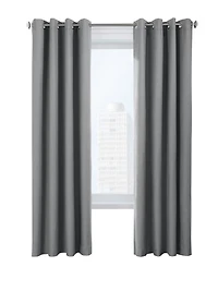 Gray Ventura Grommet Curtain Panel Set, 63 in.