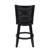 Black Faux Leather Swivel Broadmoor Bar Stool