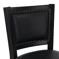 Black Faux Leather Swivel Broadmoor Bar Stool
