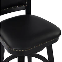 Black Faux Leather Swivel Broadmoor Bar Stool