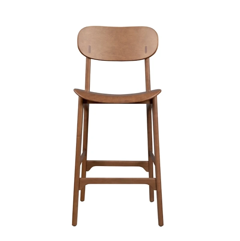 Light Brown Mid-Century Modern Bar Stool